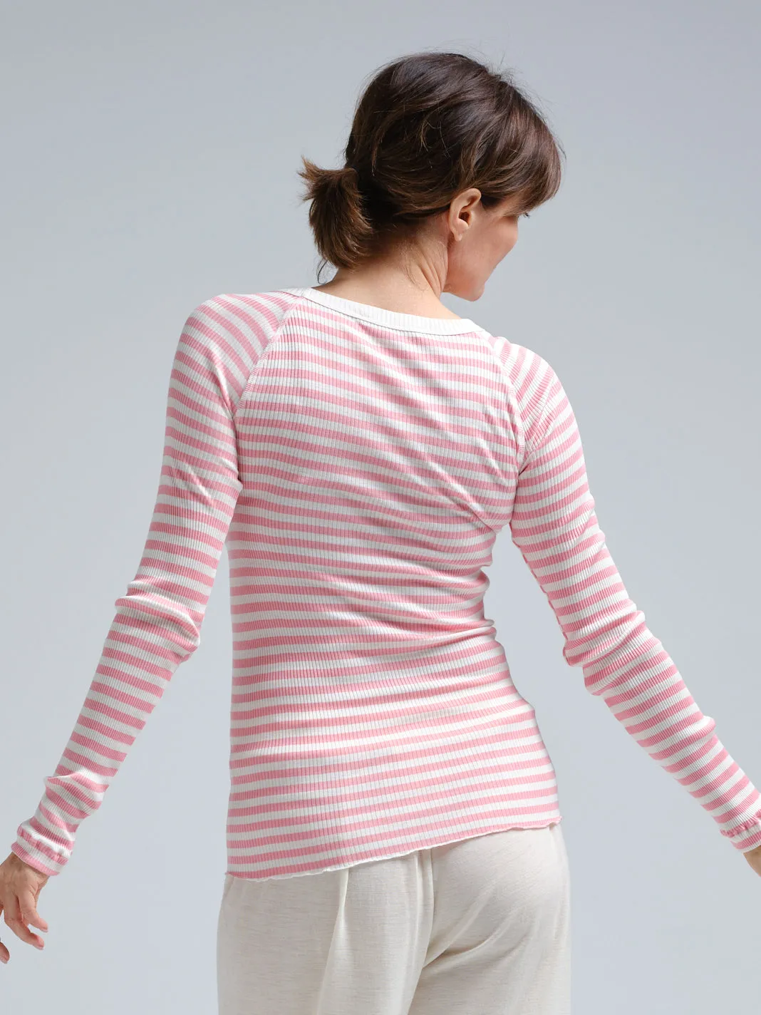 Silky Jade | Silk - Pink/Off-White