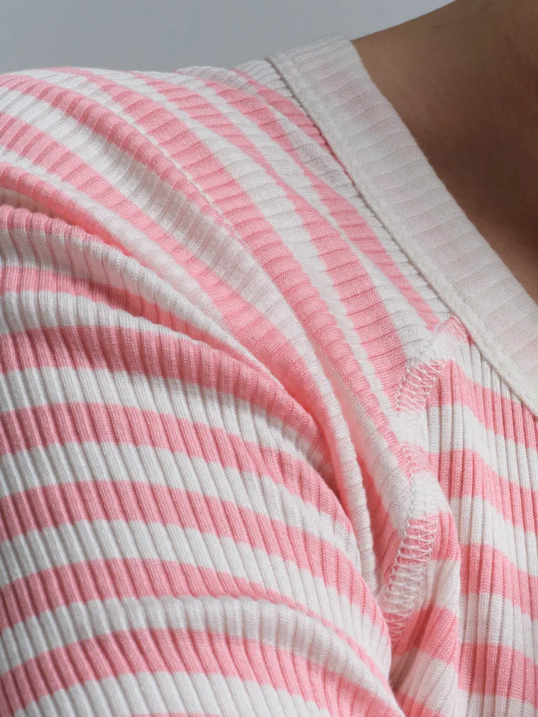 Silky Jade | Silk - Pink/Off-White