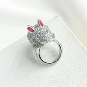 Starring Bunny Silver Statement Ring
