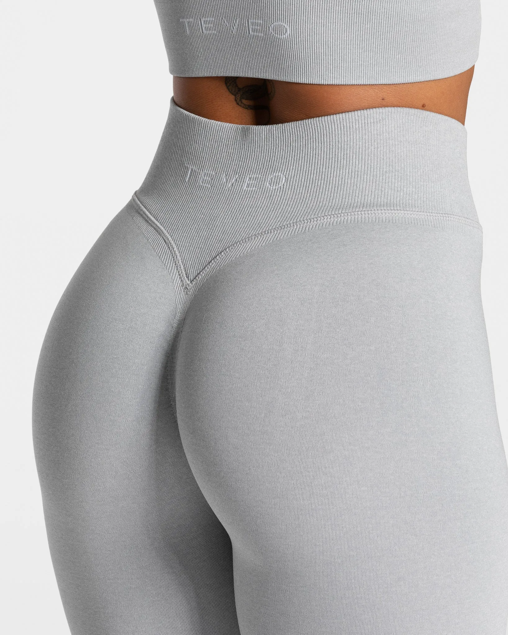 Statement Scrunch Leggings "Hellgrau"