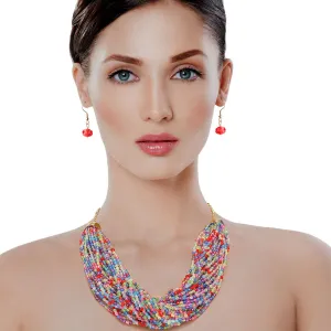 Strand Multi Color Bead Necklace