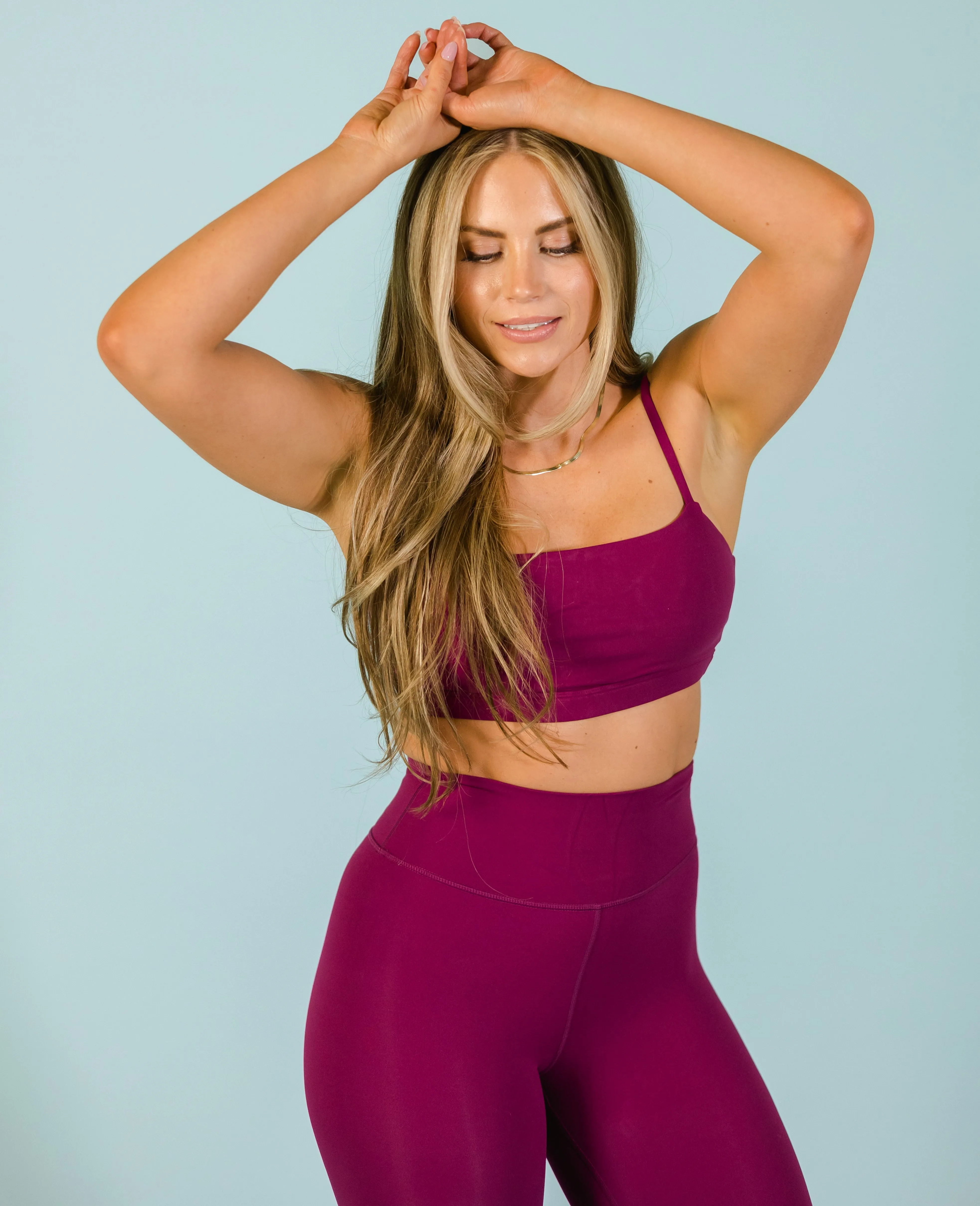 Strapped Bandeau Bra - Magenta