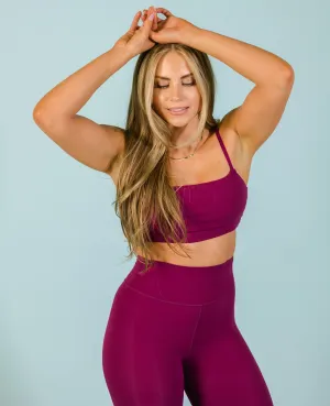 Strapped Bandeau Bra - Magenta