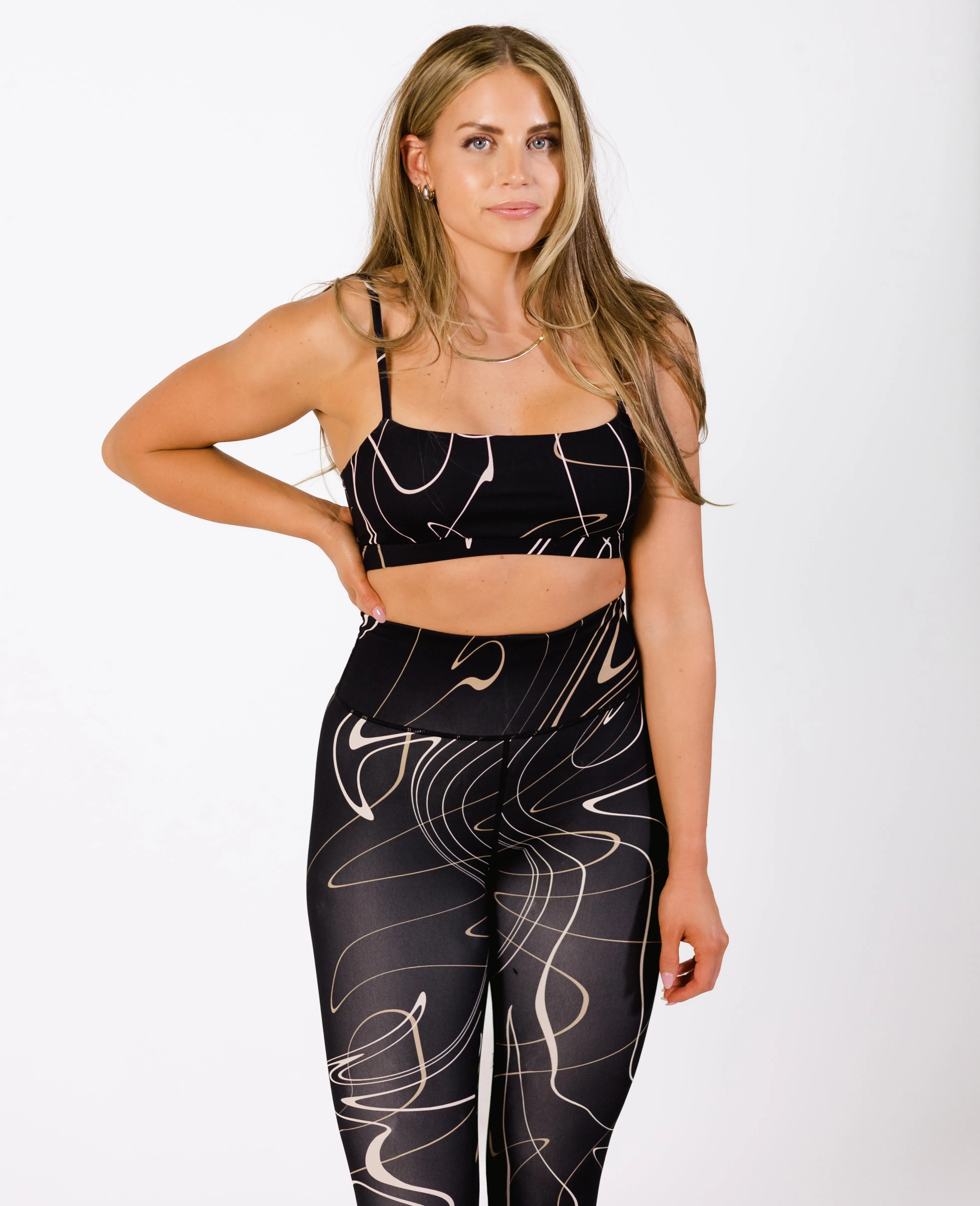 Strapped Bandeau Bra - Swirl