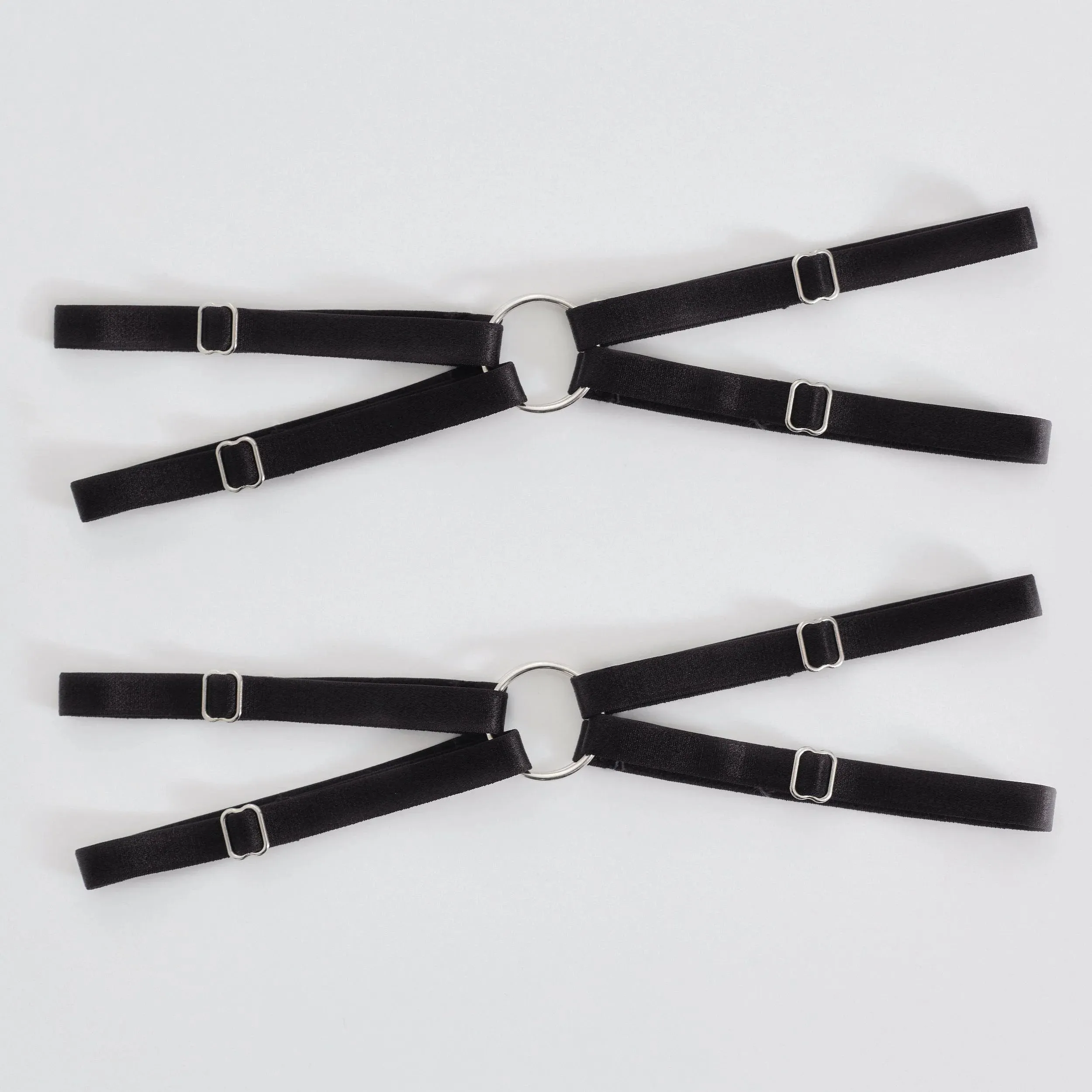 Strapped in Thigh Garters in Black