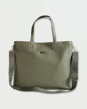 Strapped Laptop Tote - Army