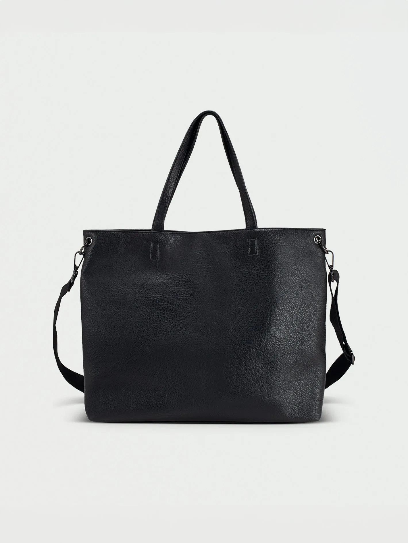 Strapped Laptop Tote - Black
