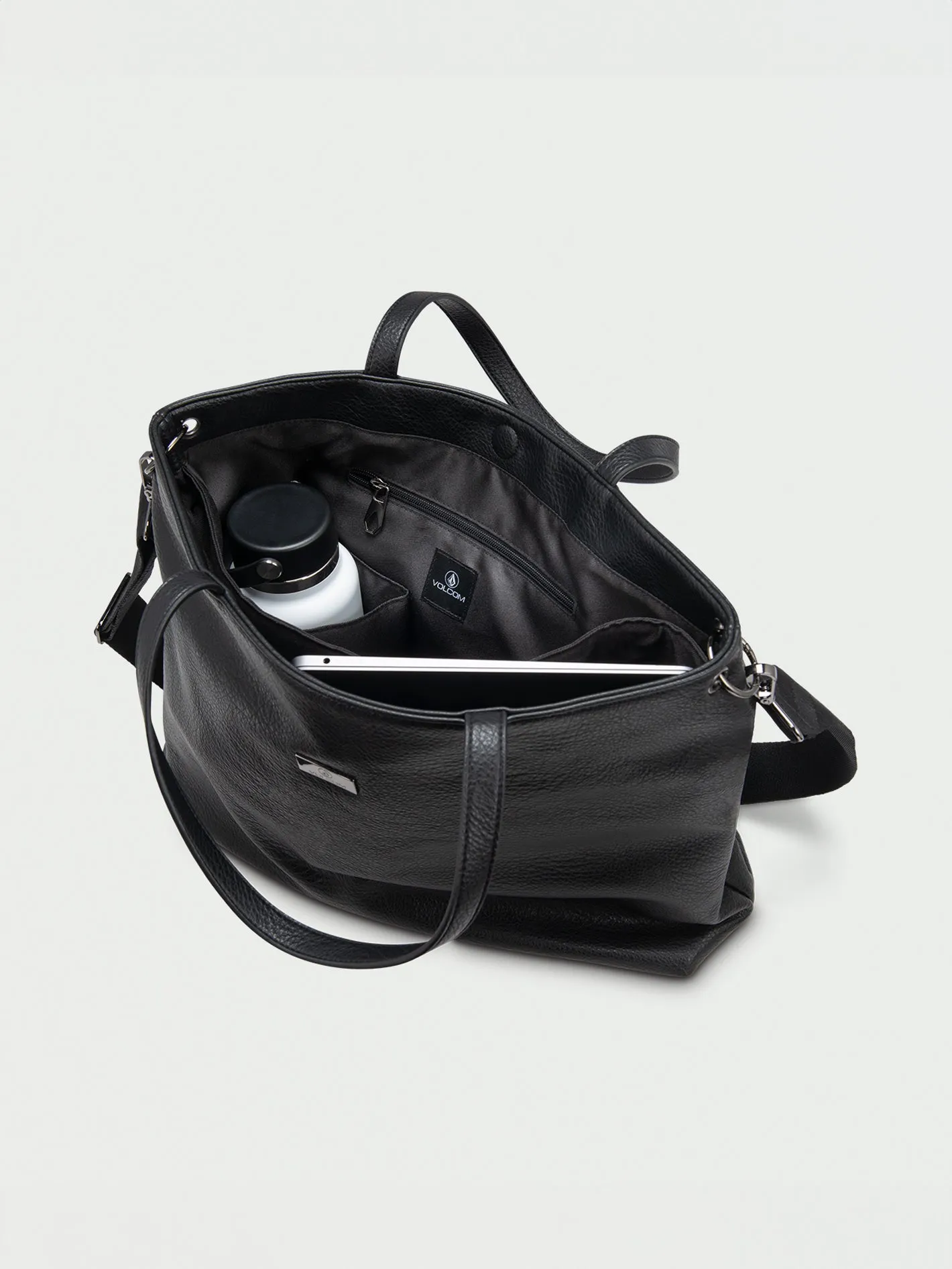 Strapped Laptop Tote - Black