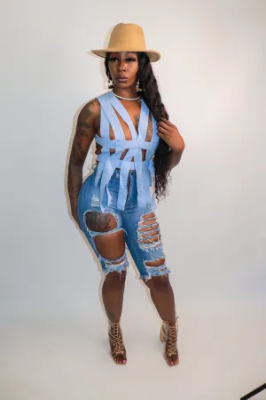 Strapped Shirt (Blue)