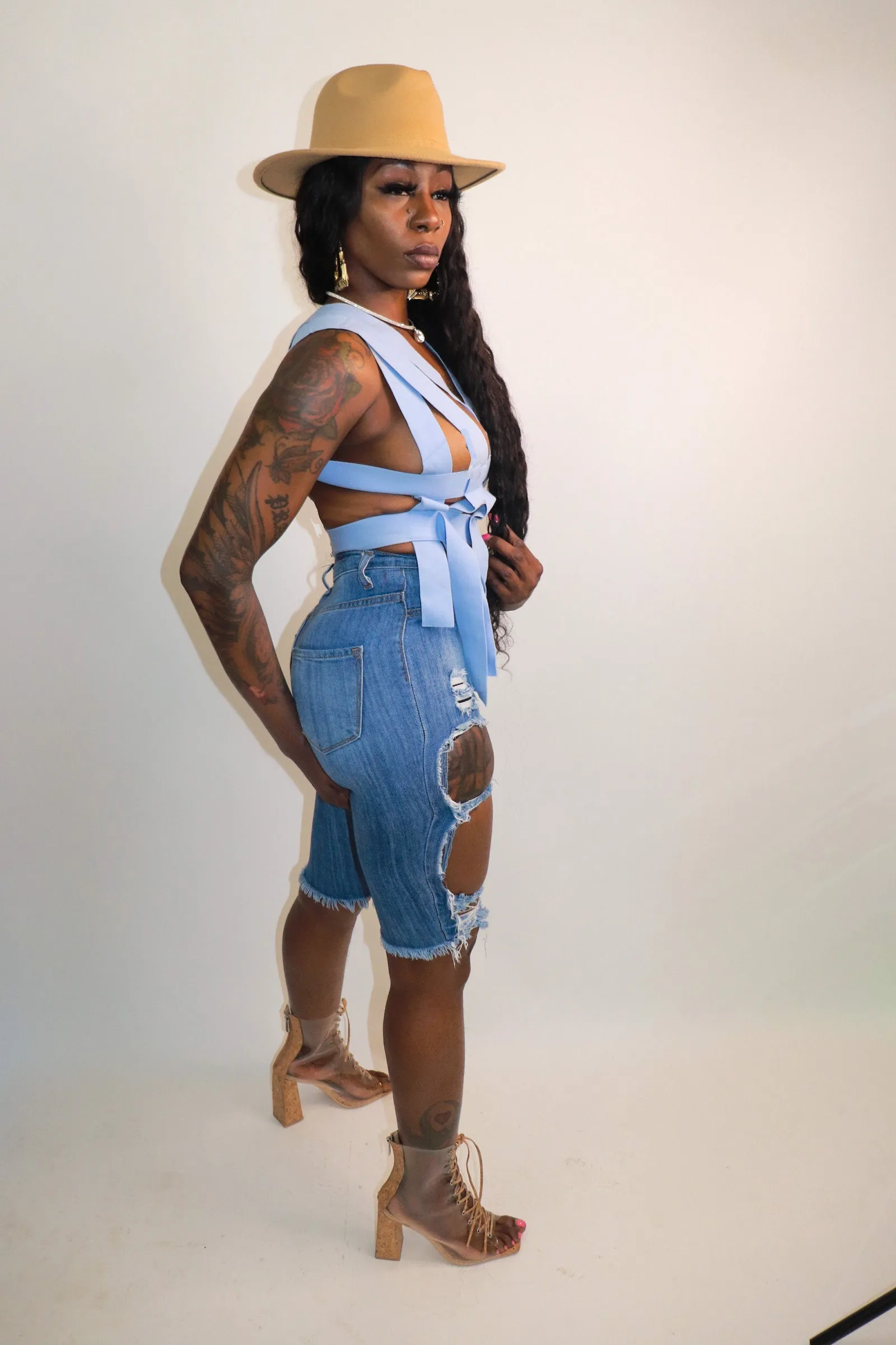 Strapped Shirt (Blue)