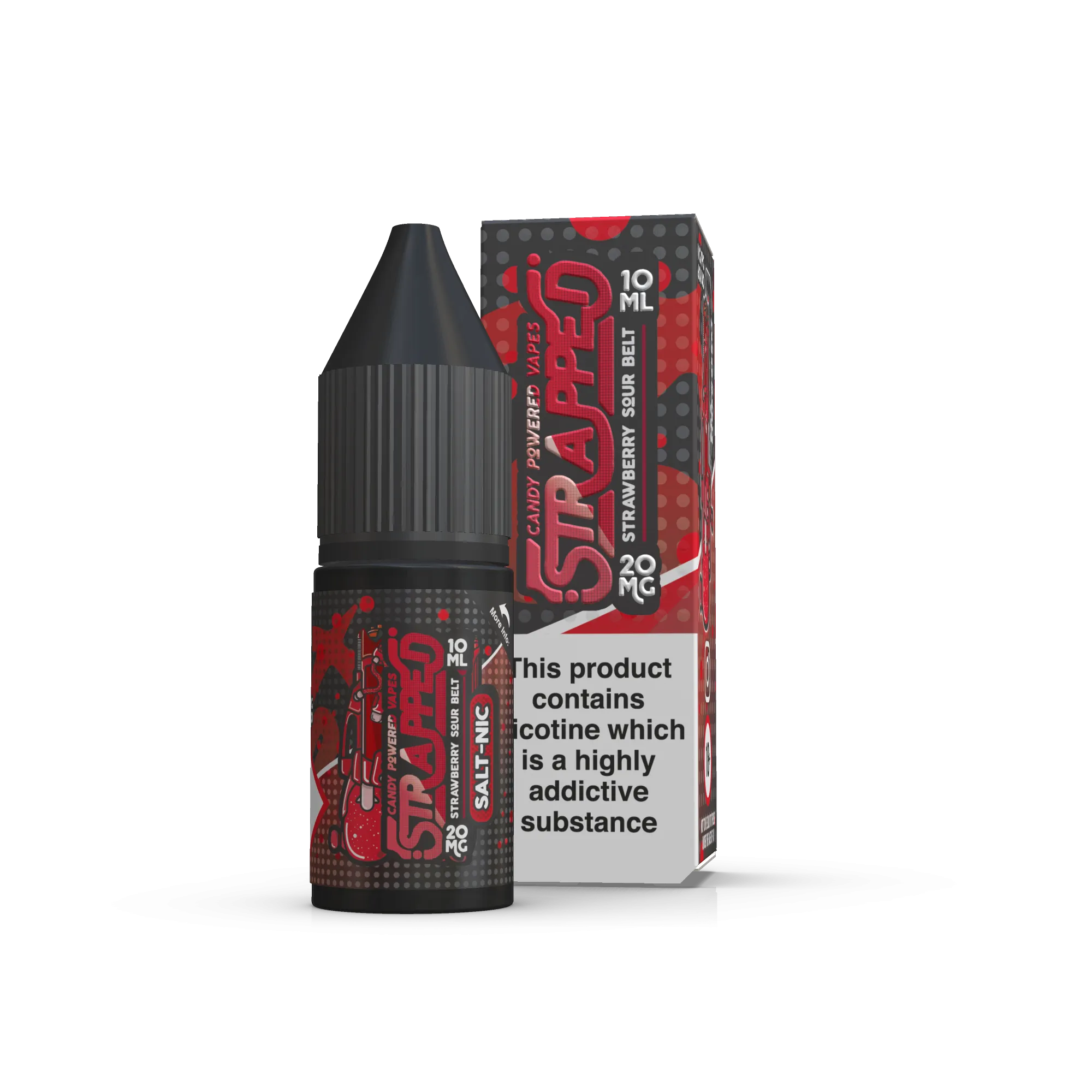 Strapped - Strawberry Sour Belt Nic Salt 10ml