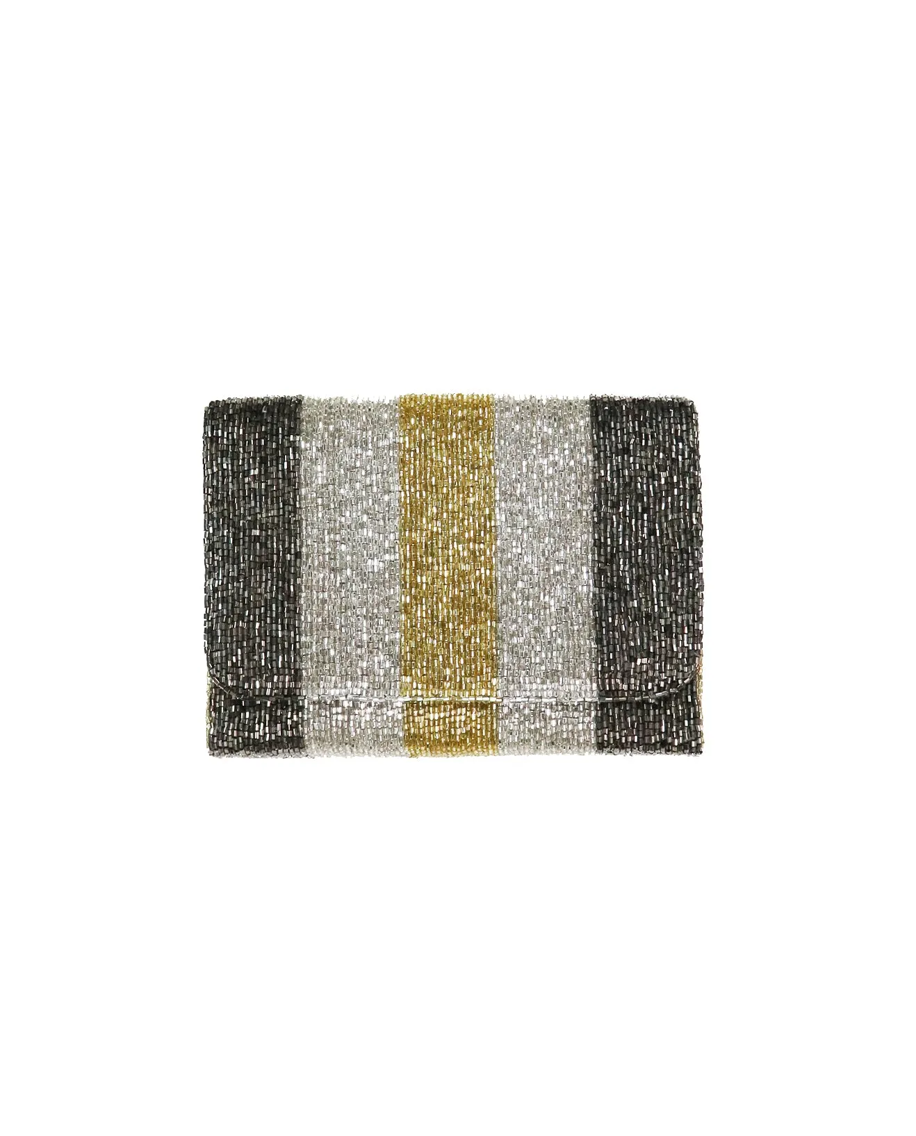 Stripe Beaded Handbag
