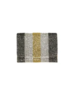 Stripe Beaded Handbag