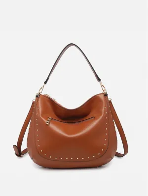 Studded Hobo w/ Crossbody Strap