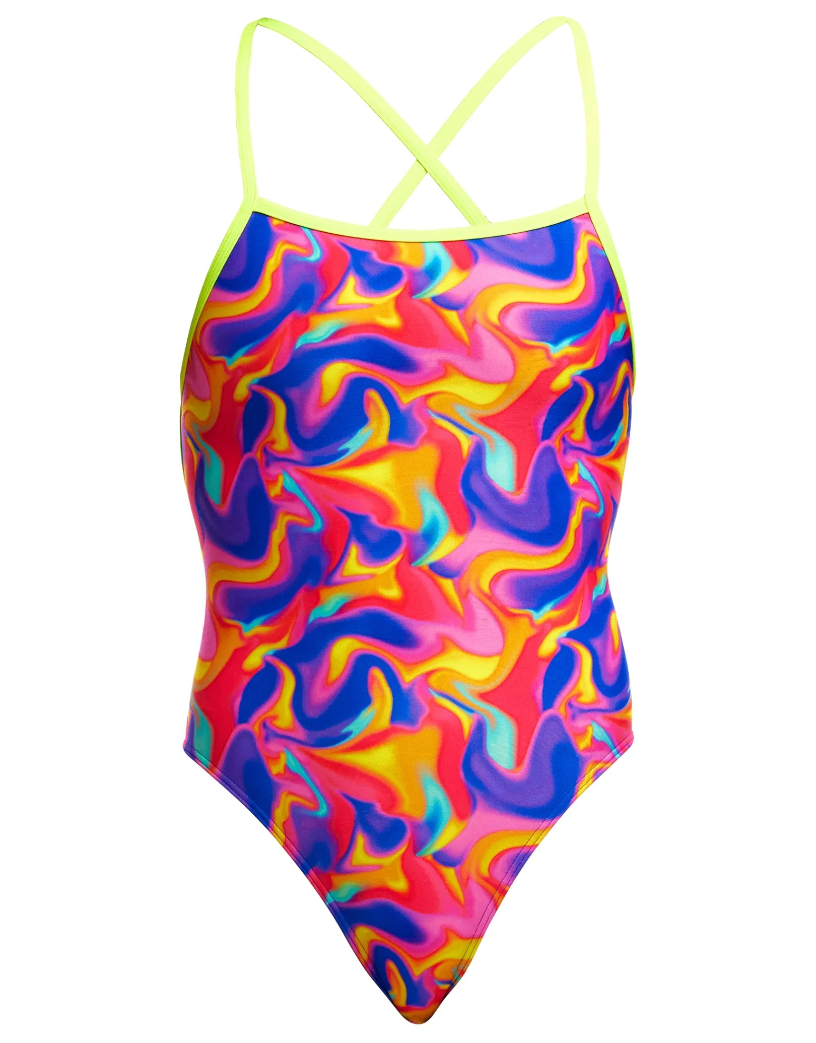 Summer Swirl Strapped In Swimsuit - Multi