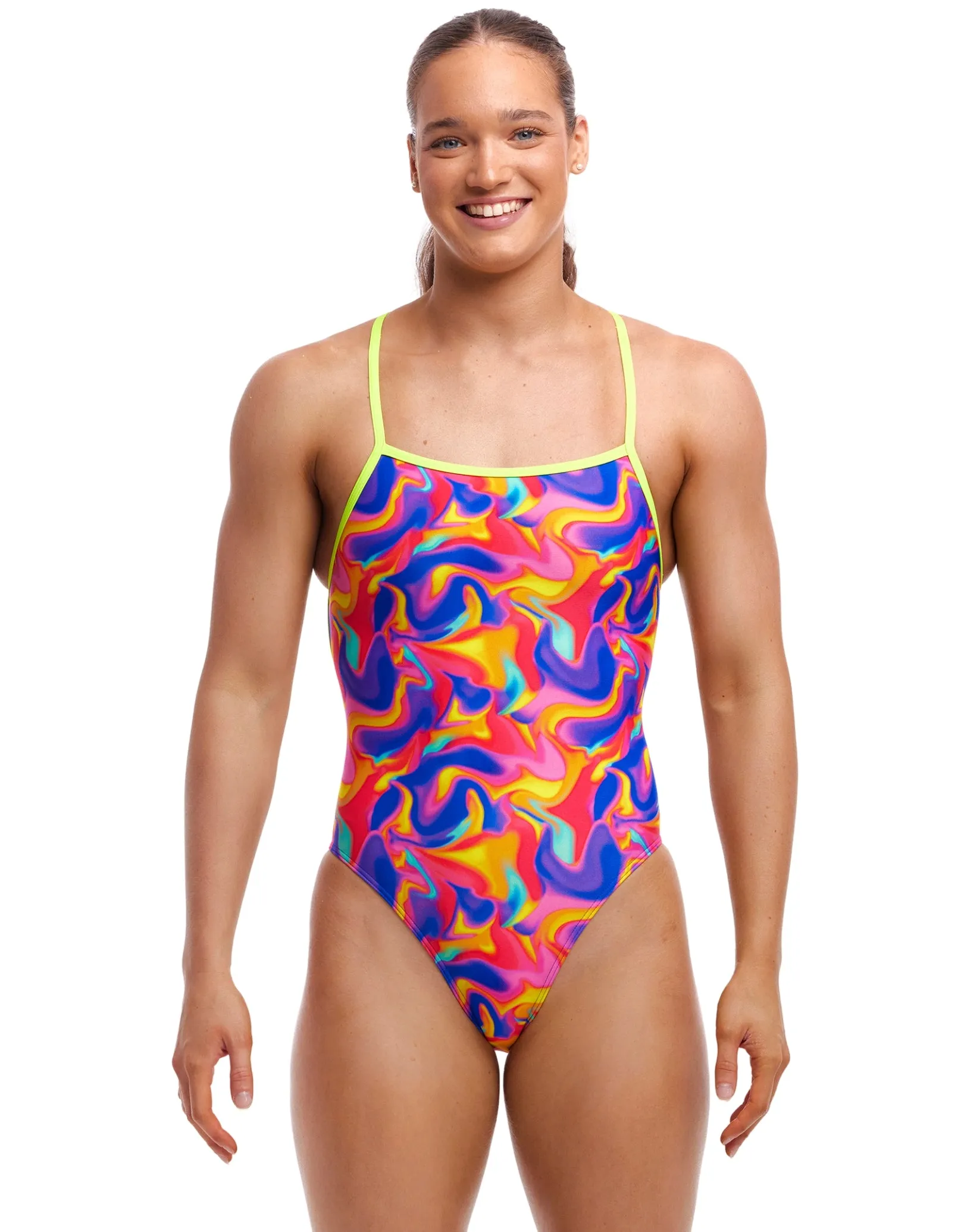Summer Swirl Strapped In Swimsuit - Multi