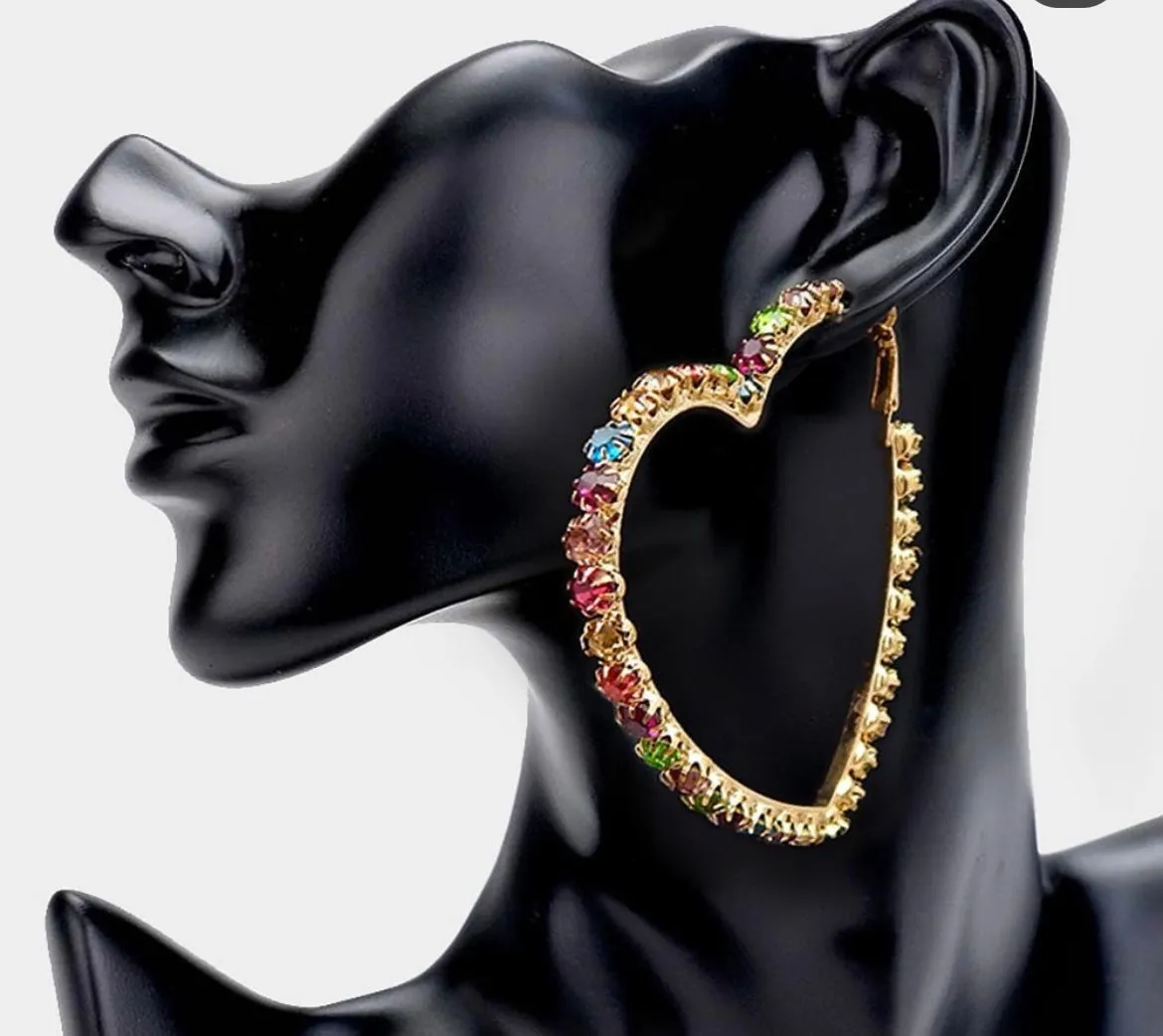 SWEETHEART HOOP EARRINGS