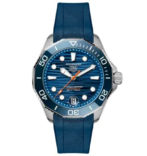 TAG Heuer Aquaracer Professional 300 Date Watch with Blue Rubber Strap