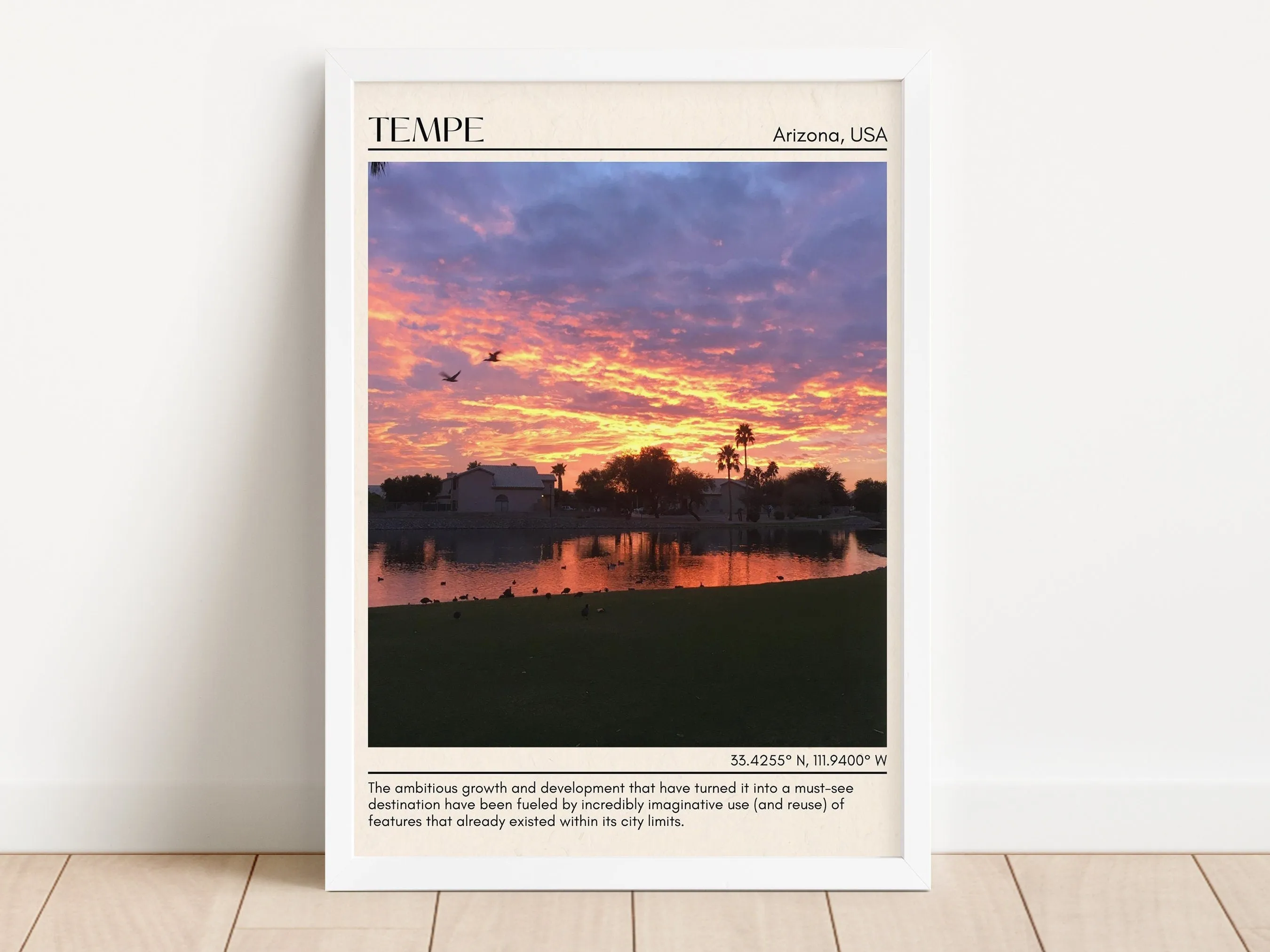 Tempe Minimal Wall Art, Arizona, USA