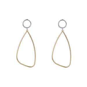 THE TWO TONE STATEMENT DROP EARRING
