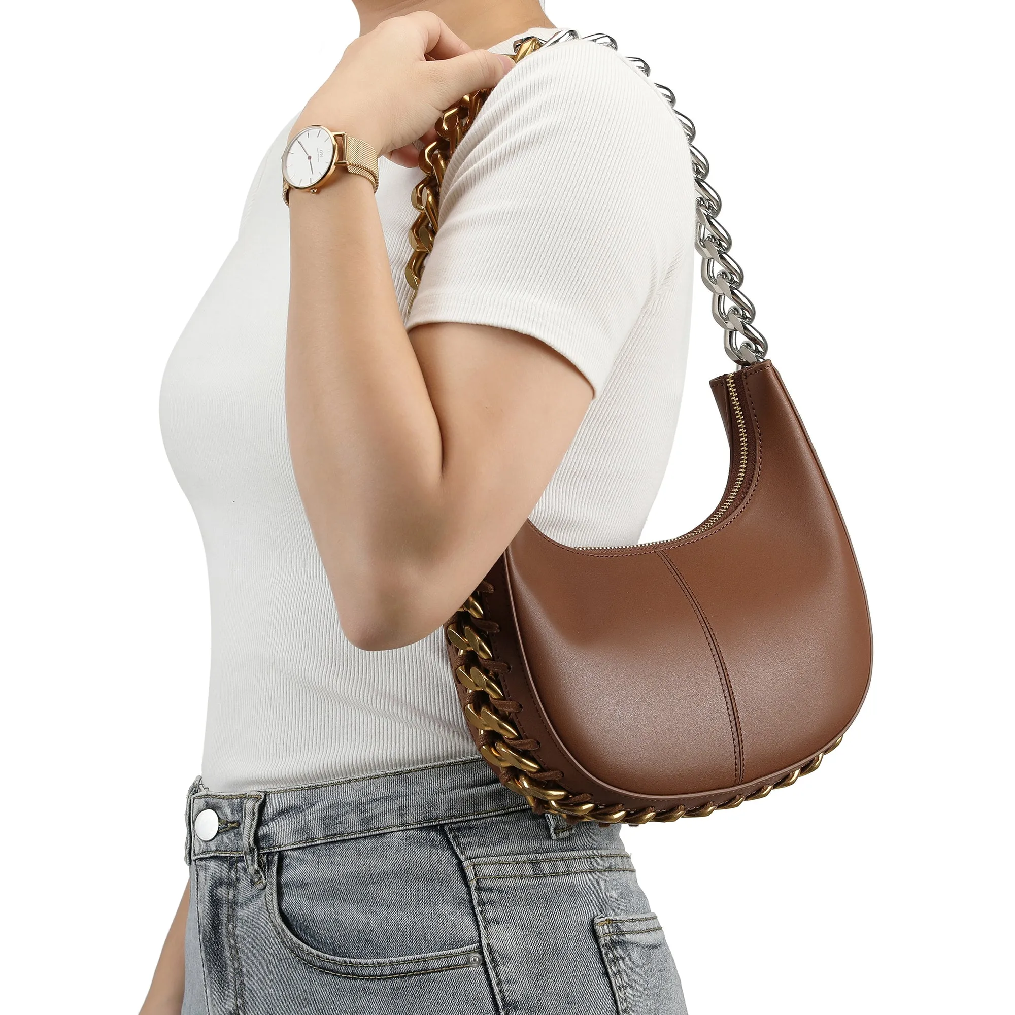 Tiffany & Fred Smooth Nappa Leather Shoulder Bag
