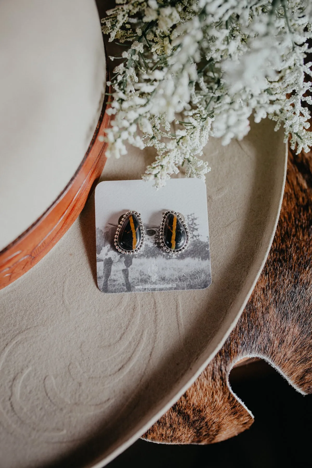 Tigers Eye Sterling Silver Statement Earrings