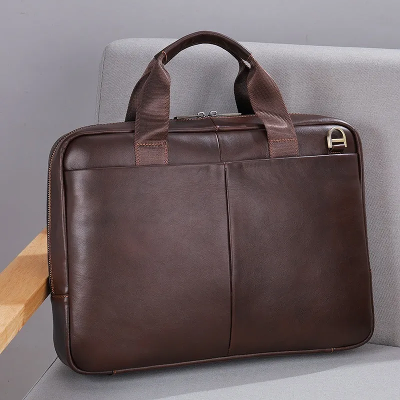 Titan's Tote Leather Briefcase Laptop Bag
