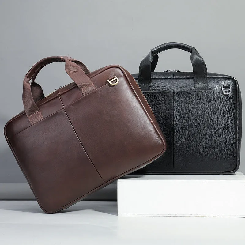 Titan's Tote Leather Briefcase Laptop Bag