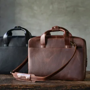 Top Grain Leather Travel Laptop Bag