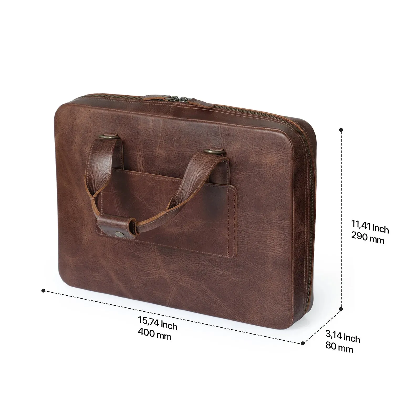 Top Grain Leather Travel Laptop Bag
