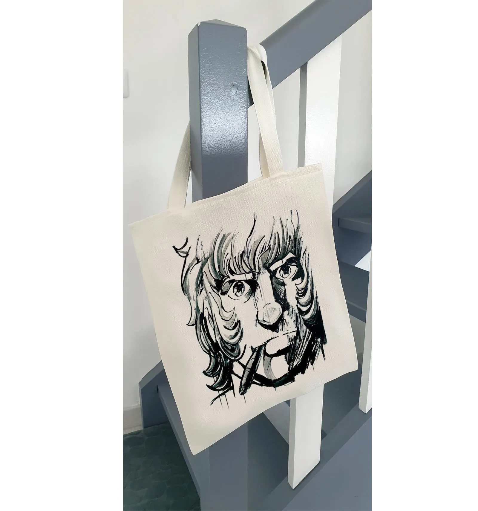 Tote Bag Sac de Plage shopping - 34 x 40 Cobra Draw Japan