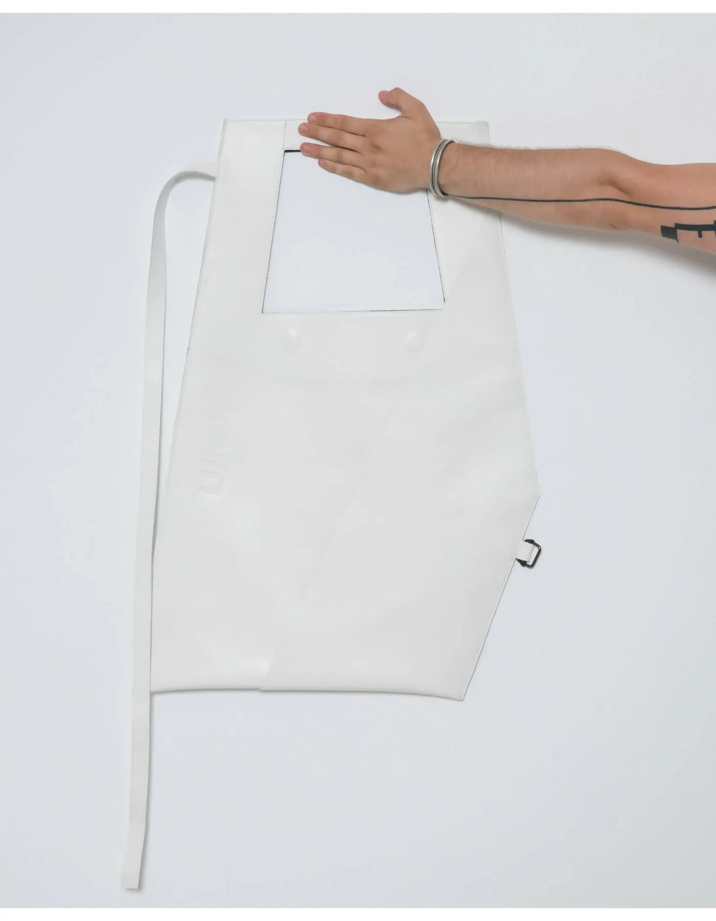 Trapezoidal layered Strapped Tote Bag