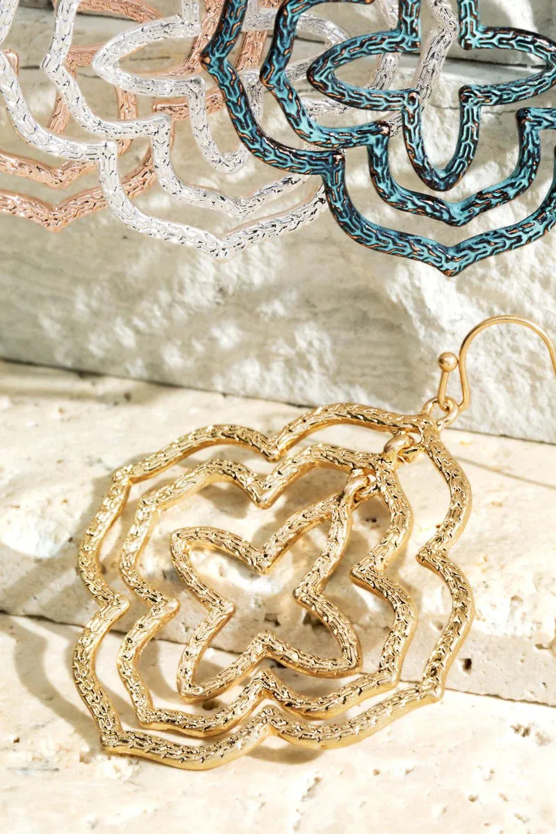 Triple Layered Marquise Earrings
