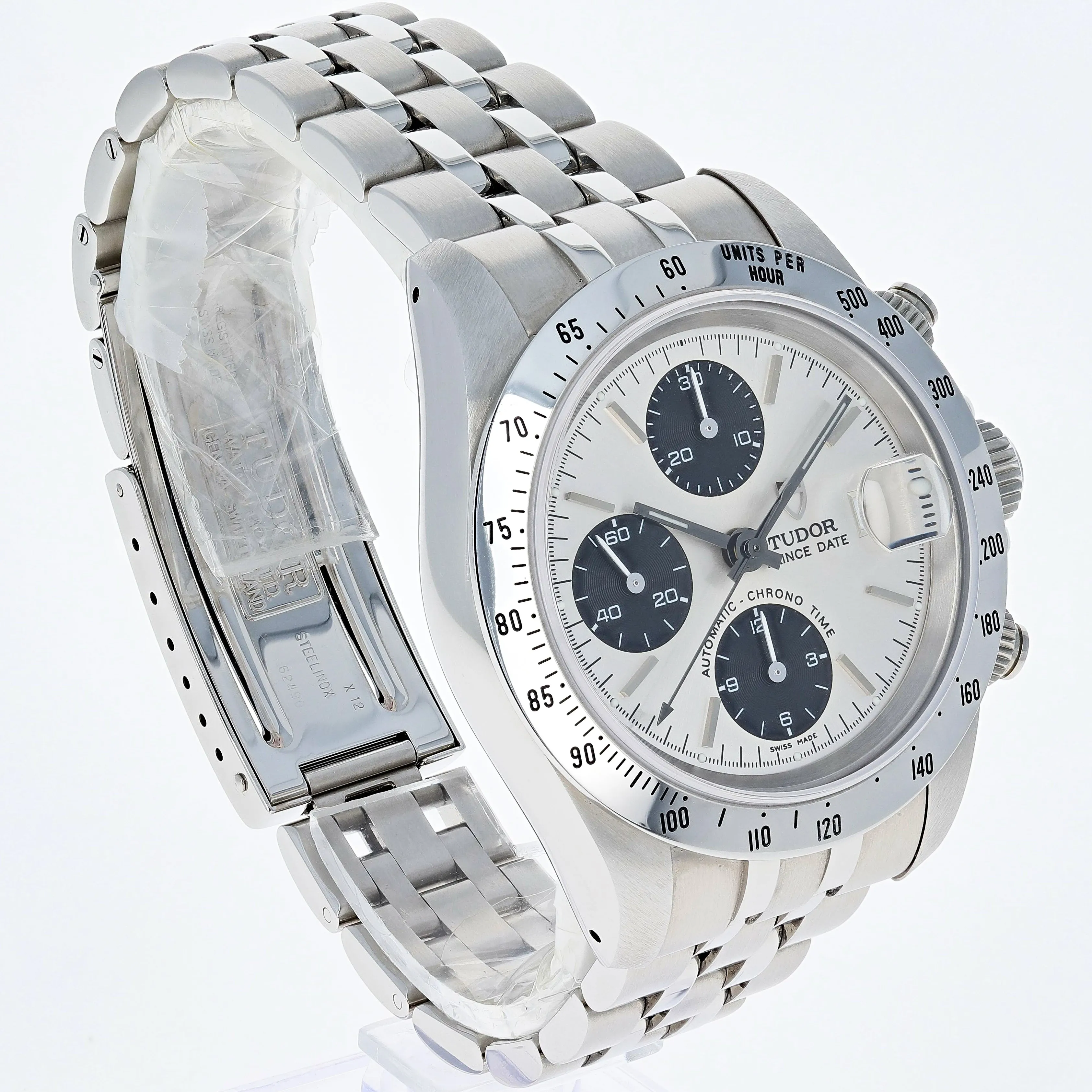 Tudor Prince Date 79280 Silver Panda Box & Papers 2002 Jubilee Steel 40 mm