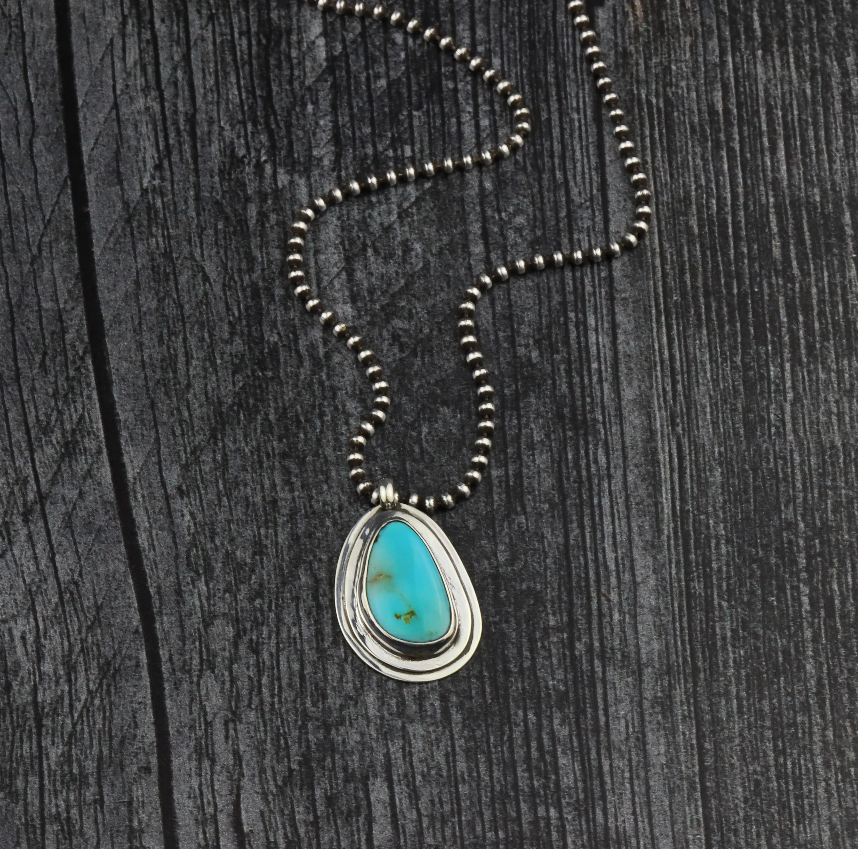 Turquoise Layered Sterling Necklace #3