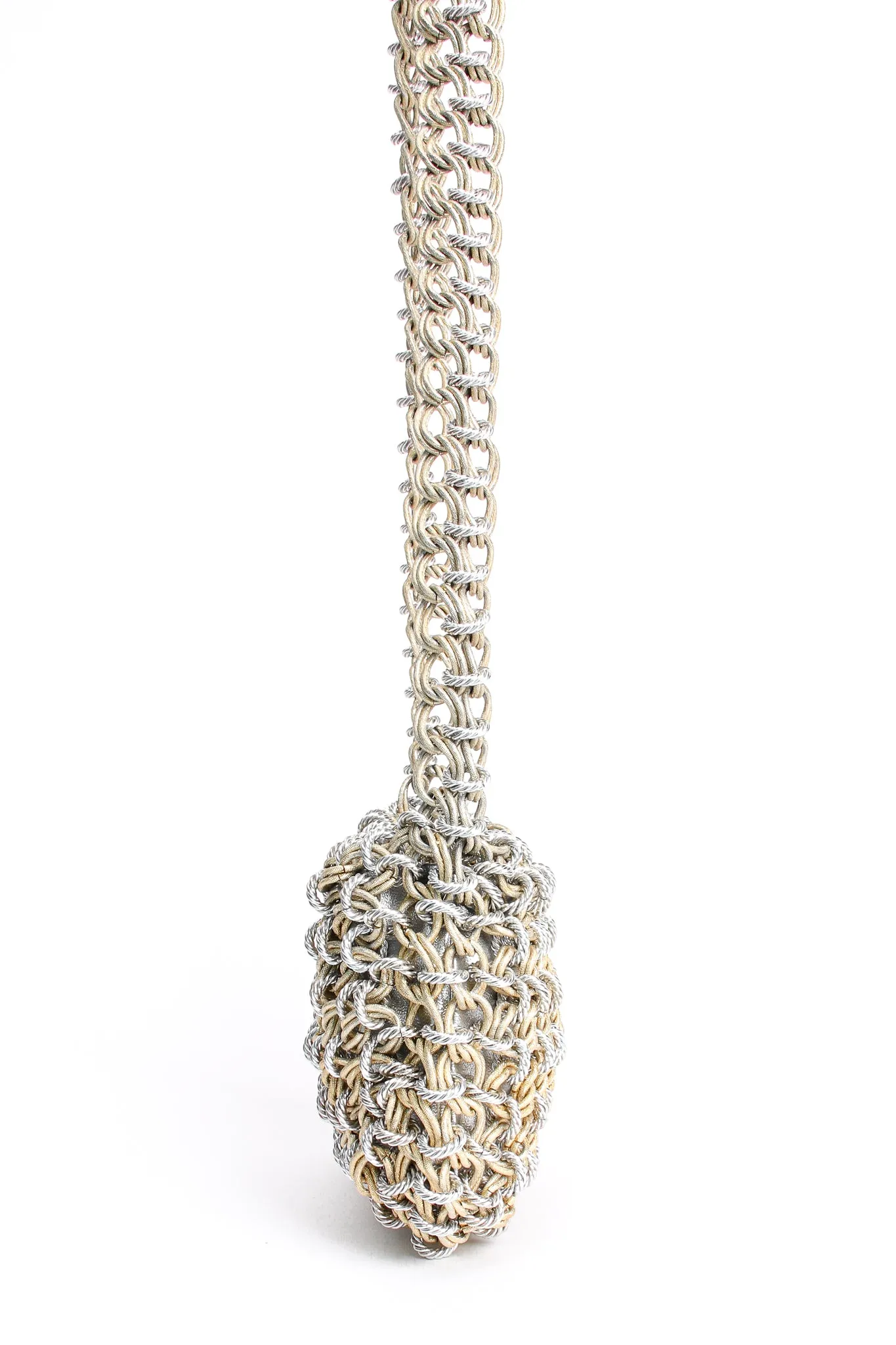 Two Tone Chain Mail Bag & Necklace Set
