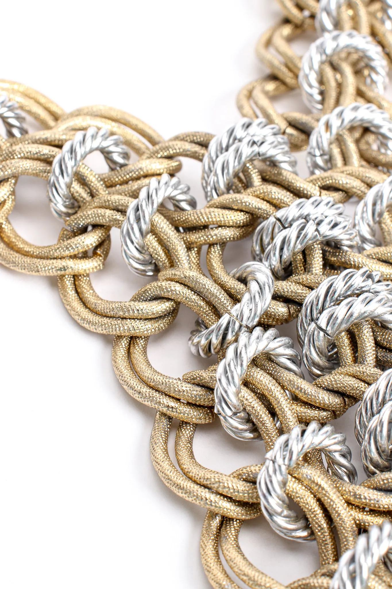 Two Tone Chain Mail Bag & Necklace Set