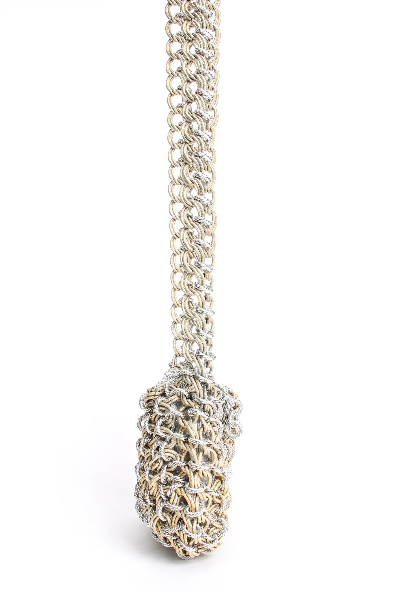 Two Tone Chain Mail Bag & Necklace Set