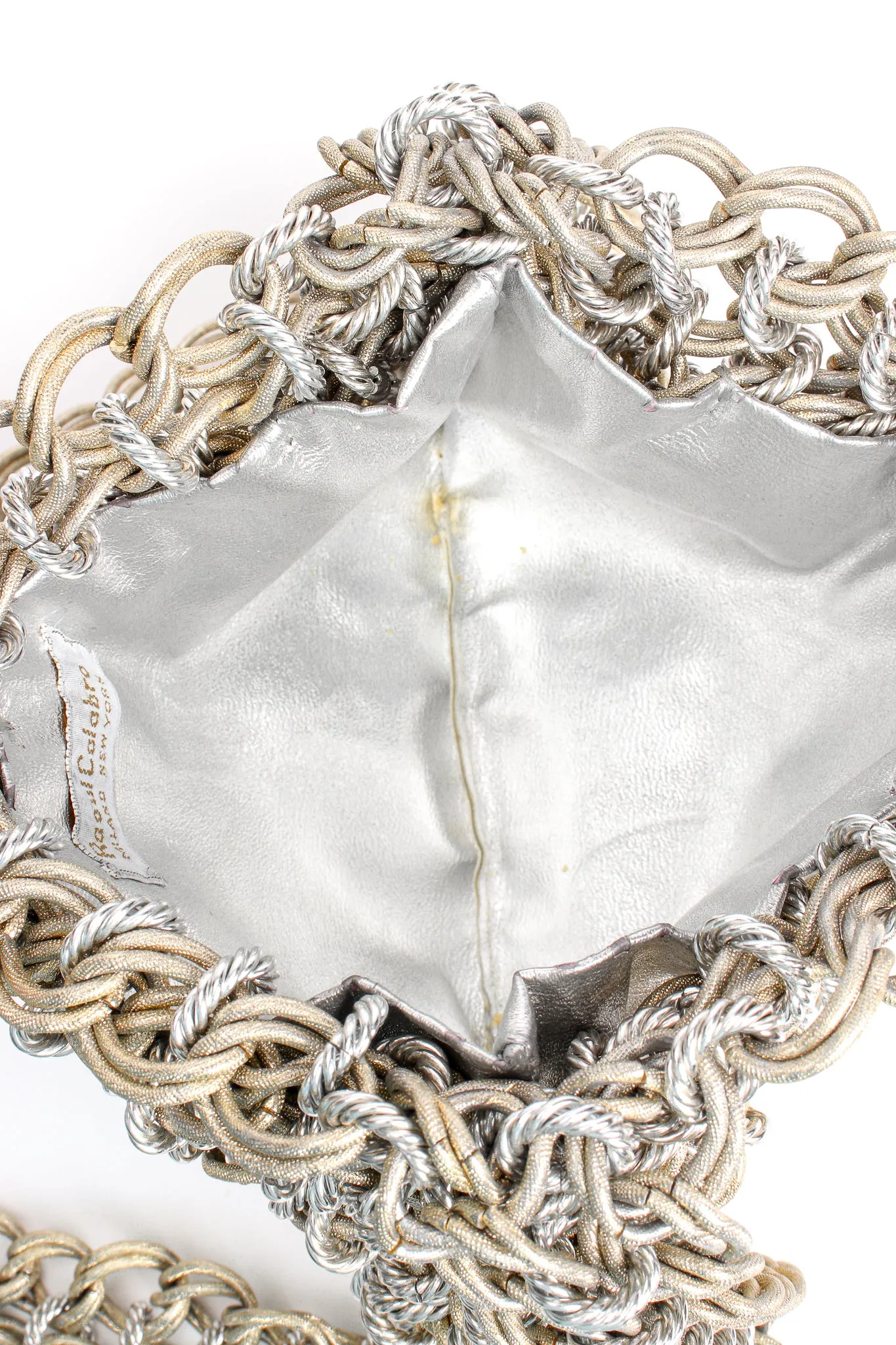 Two Tone Chain Mail Bag & Necklace Set