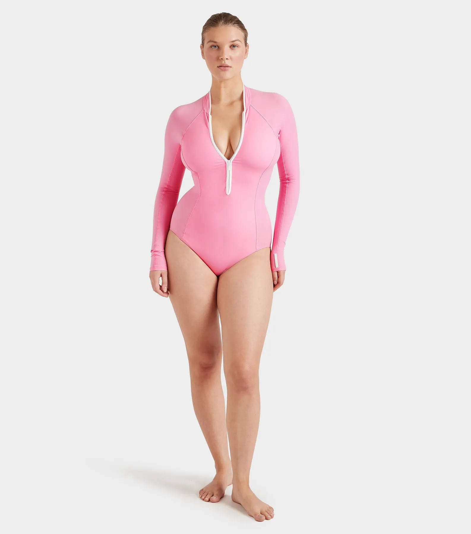 Tyra UPF 50  Swim - Bubblegum/White