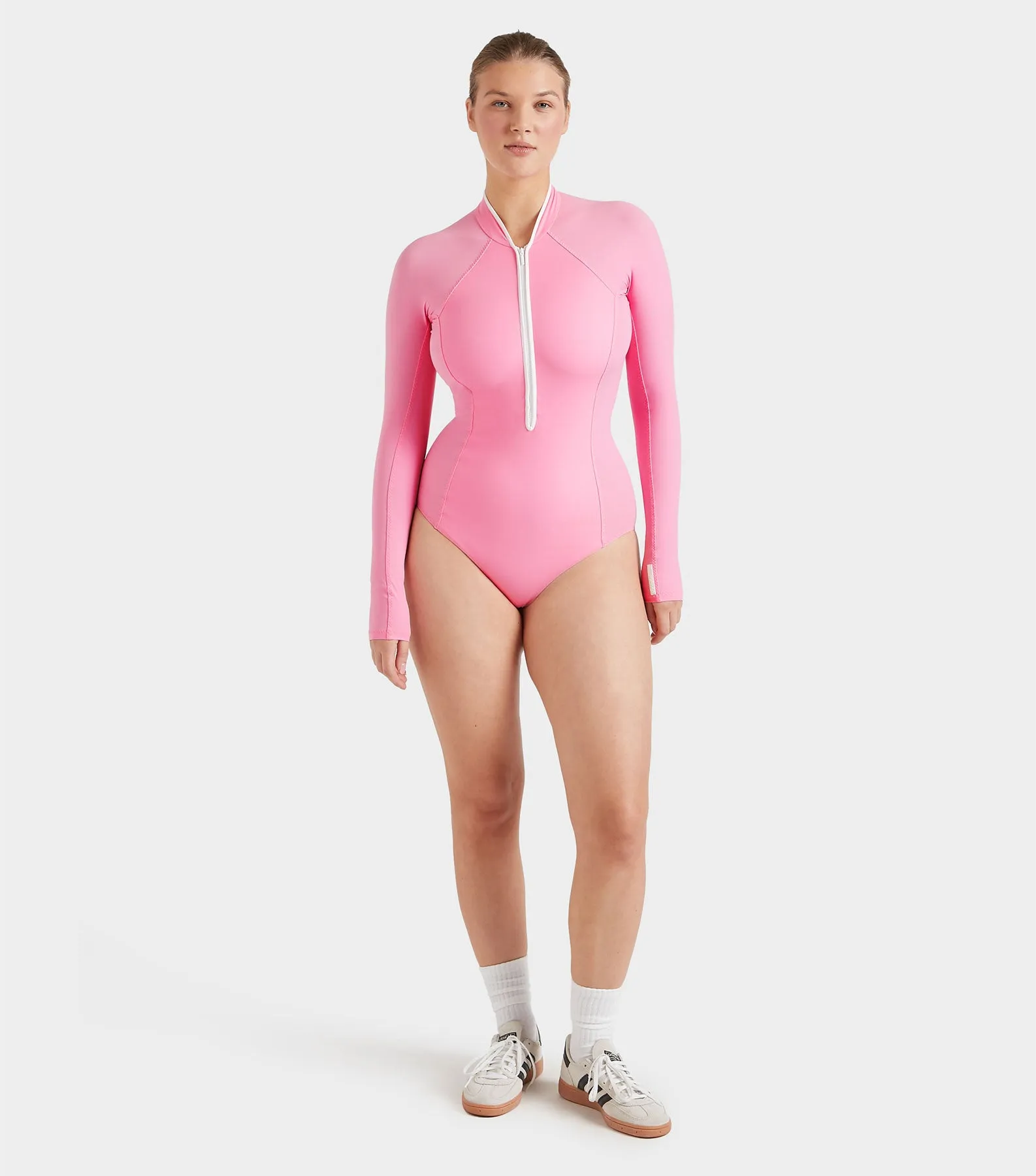 Tyra UPF 50  Swim - Bubblegum/White