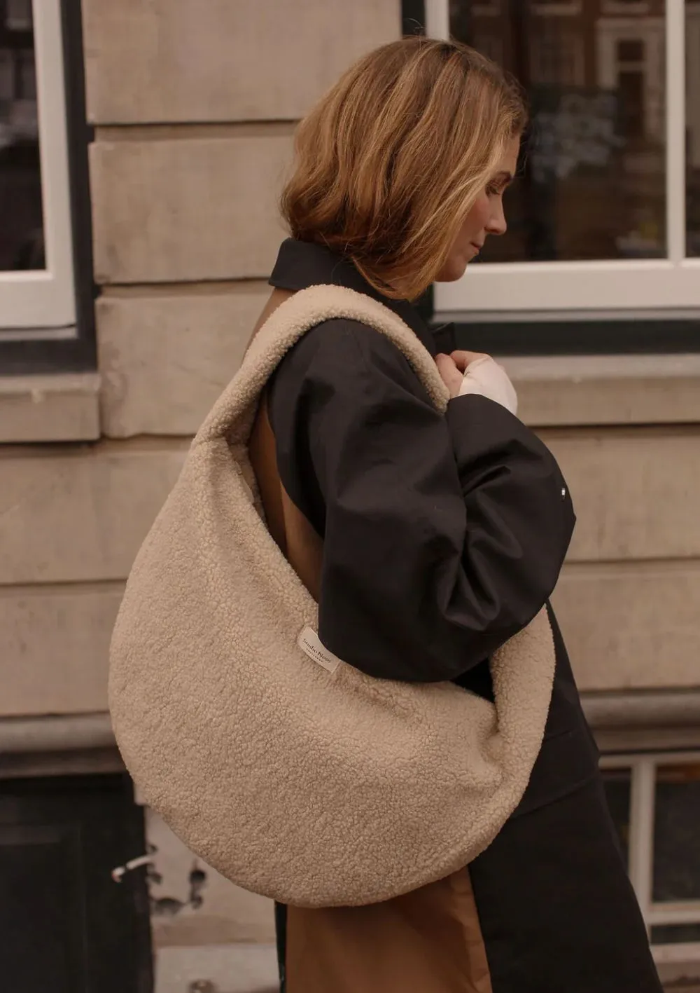 Umhängetasche 'Teddy Crossbody Bag' Ecru