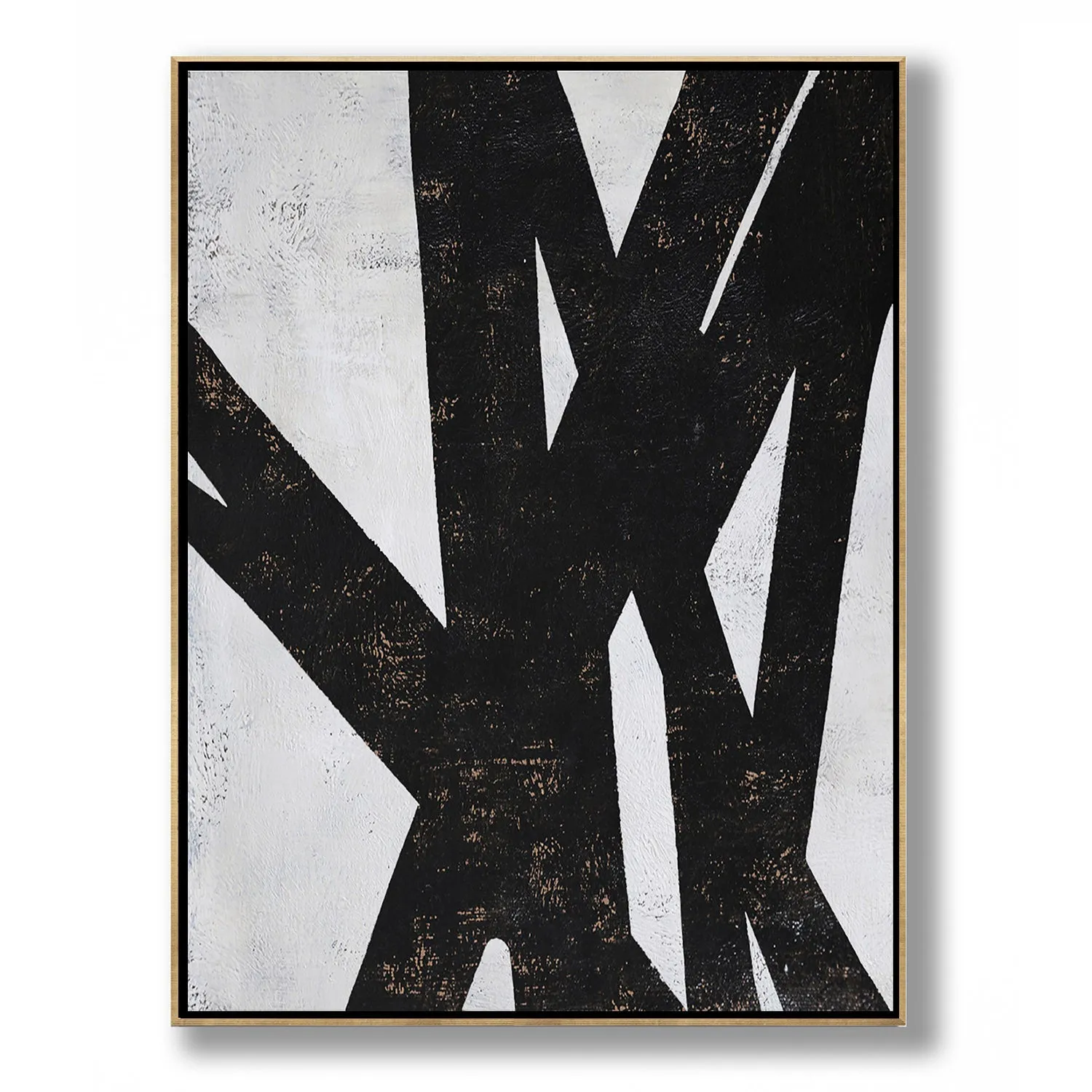 Vertical Minimal Geometric Painting H77V