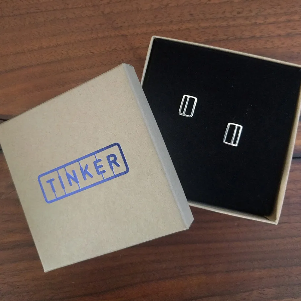 Vertical Transit Ticket Card Earrings
