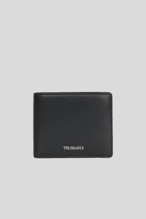Wallet Coin Flap Nappa Liscia - Black
