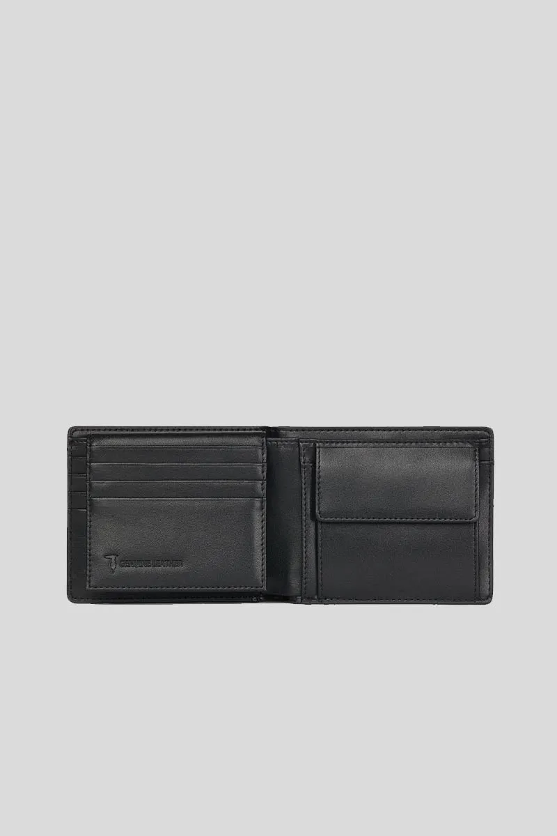 Wallet Coin Flap Nappa Liscia - Black