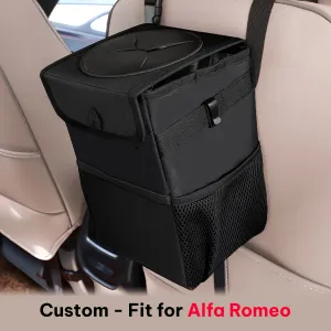 Waterproof Car Trash Can with Lid and Storage Pockets, Custom-Fit For Car, 100% Leak-Proof Car Organizer, Waterproof Car Garbage Can, Multipurpose Trash Bin for Car WAAR234