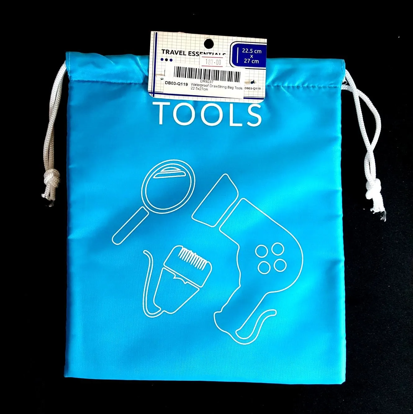 Waterproof Drawstring Bag for Tools 22.5x27cm