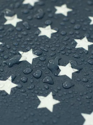 Waterproof Fabric 1.1 cm White Stars on Navy - By the Yard 89616 392971-2