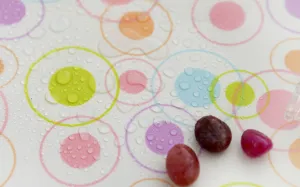 Waterproof Fabric (59 x 36") Circles - Pink - By the Yard /53692